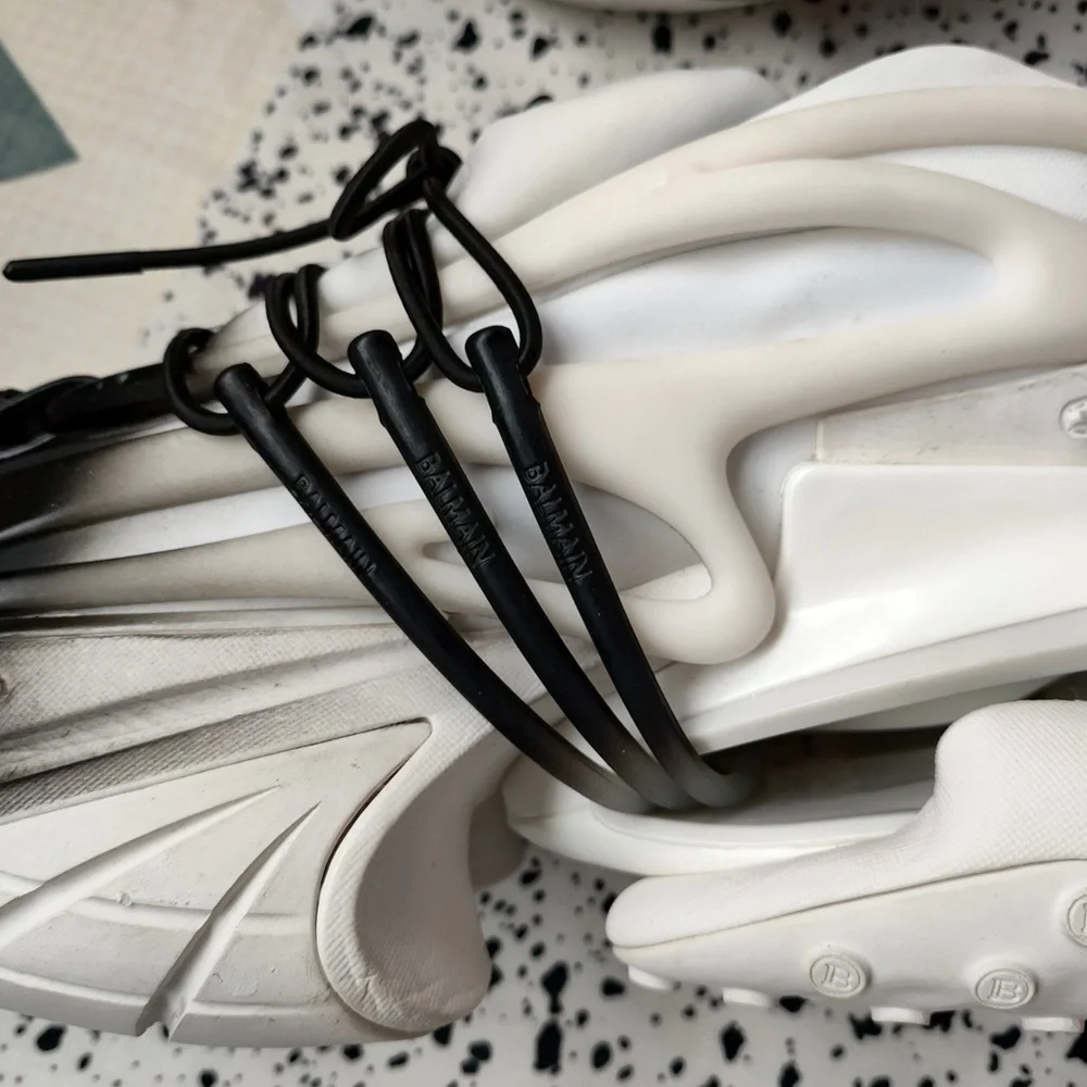 Balmain Black and White Women's Sneakers